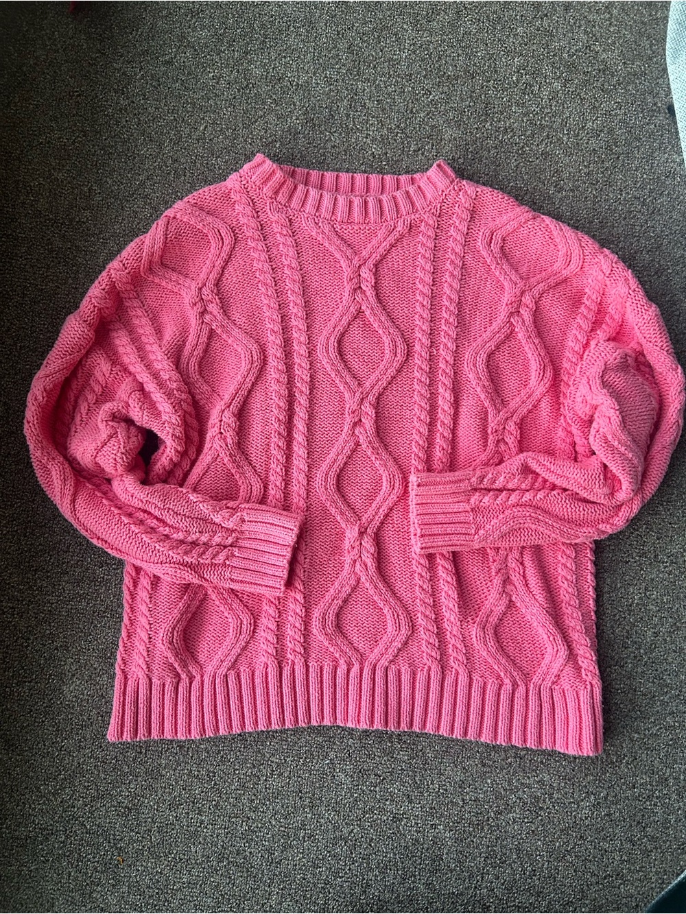 Y2K trendy queen cable knit sweater